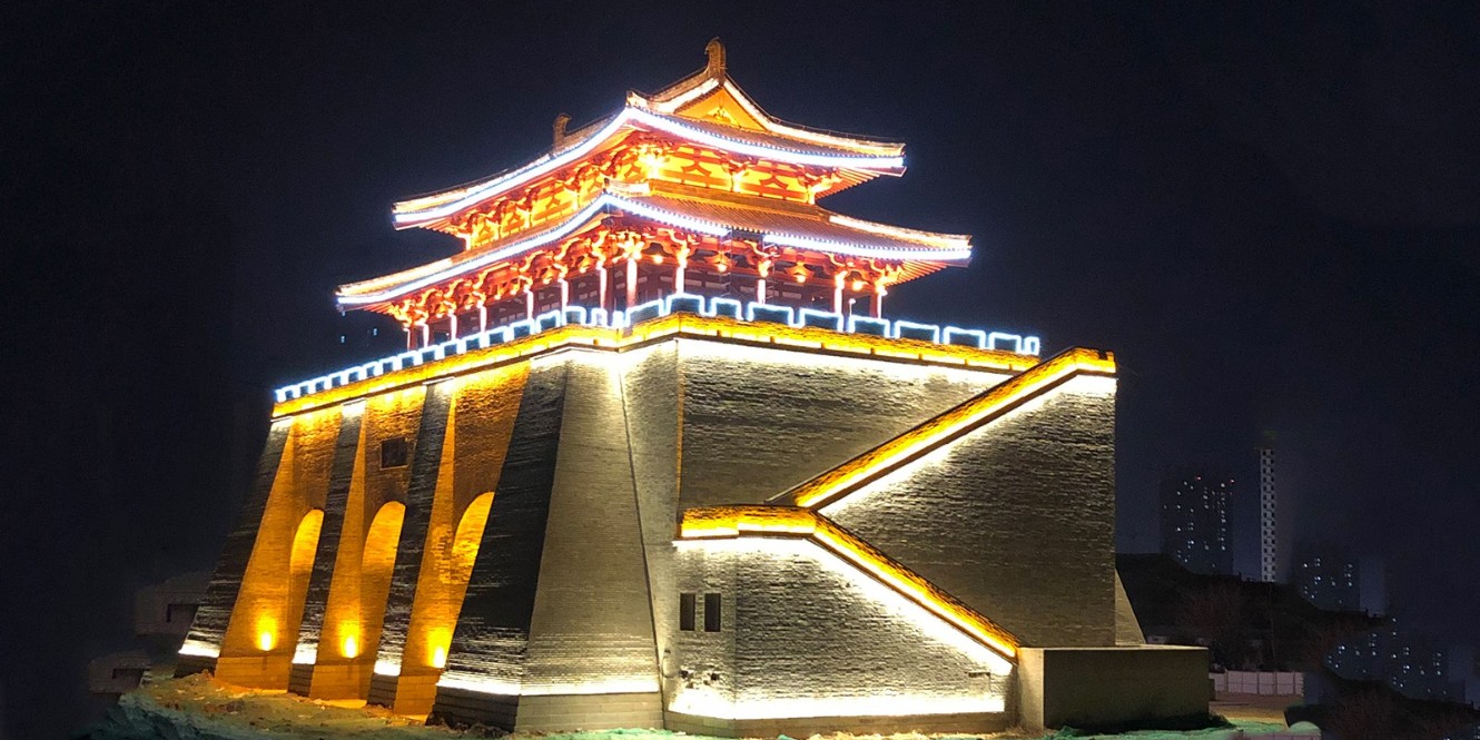 咸陽乾陵下乾縣北門城樓古建筑亮化工程項目順利驗收